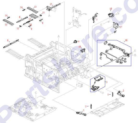HP parts picture diagram for RG5-5568-000CN-C, RF5-3272-000CN-C, RF5-3272-000CN, RF5-3272-000CN-R, RG5-5568-000CN-R, RB2-6268-000CN, RB2-6272-000CN, RB2-6273-000CN, RB2-3075-000CN, RH7-5270-000CN, RH7-5273-000CN, RB2-6274-000CN, RB2-6269-000CN, RB2-6270-000CN, RS6-0464-000CN, RB2-3080-000CN, RB2-3073-000CN, RB2-6272-000CN-R, RB2-6273-000CN-R, RB2-6270-000CN-R, RG5-5577-000CN, RG5-5568-000CN, RB2-6272-000CN-C, RB2-6273-000CN-C, RB2-6270-000CN-C